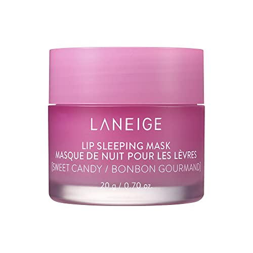 LANEIGE Lip Sleeping Mask: Nourish, Hydrate, Vitamin C, Murumuru & Shea Butter, Antioxidants, Flaky, Dry Lips - Sweet Candy