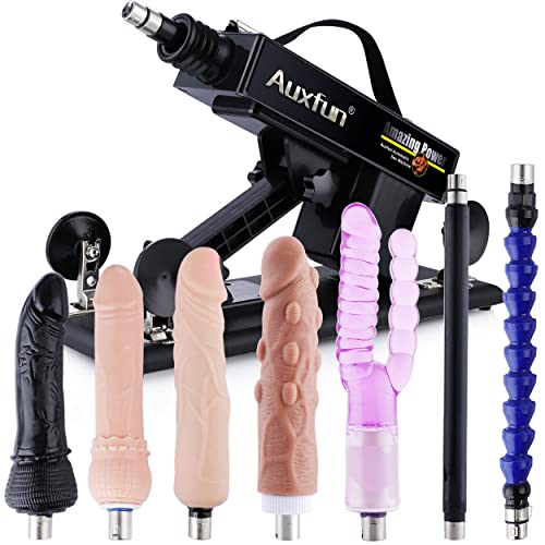 AUXFUN Sexmaschine mit 7 Aufsätzen, 3 XLR-Stecker Fickmaschine für Männer, Frauen und Paare,Geschwindigkeit einstellbar Liebesmaschine Tragbares Maschinen Gun - 3XLR sexmaschine für Frauen