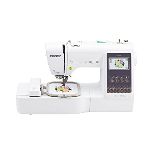 Brother SE700 Sewing and Embroidery Machine, Wireless LAN Connected, 135 Built-in Designs, 103 Built-in Stitches, Computerized, 4" x 4" Hoop Area, 3.7" Touchscreen Display, 8 Included Feet - New Wireless Model: SE700