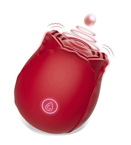 Rose Toy for Woman, Clitoral Nipple Anal Vibrator Pleasure with 10 Stimulating Modes,Couples Adult Sex Toys & Games Gifts for Women (Red) - Red,rose