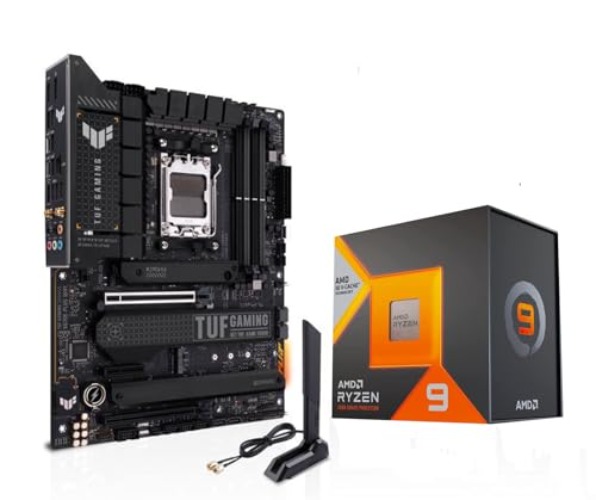 Micro Center AMD Ryzen 9 7950X3D Unlocked Desktop Processor Bundle with ASUS TUF Gaming X670E-PLUS WiFi ATX Gaming Motherboard(AM5, DDR5, PCIe 5.0, WiFi 6E) - AMD Ryzen 9 7950X3D + ASUS TUF GAM X670E-PLUS WIFI