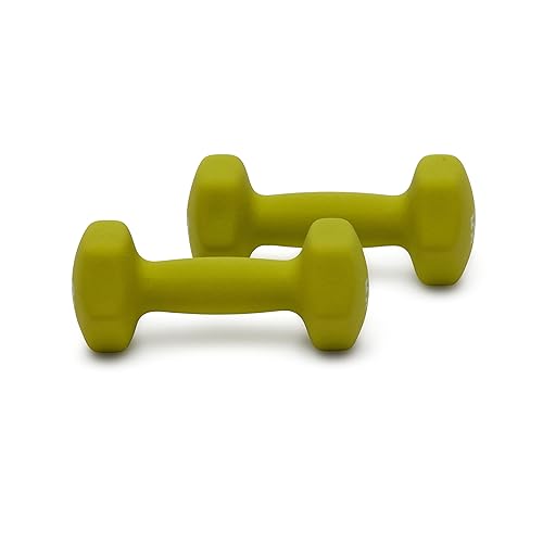 Amazon Basics Neoprene Dumbbell Hand Weights - 5 Pound, Pair