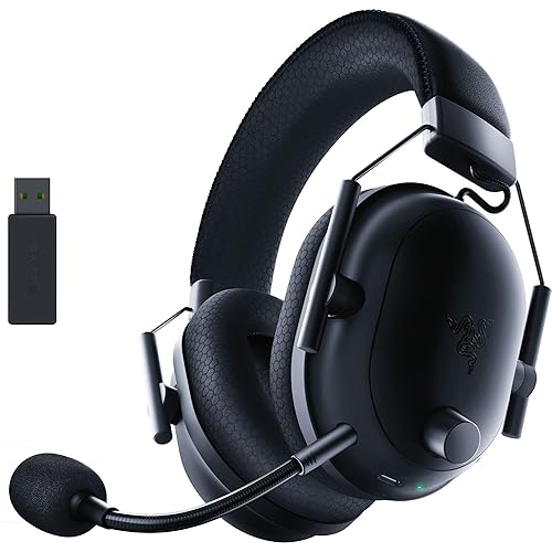 Razer BlackShark V2 Pro Wireless Gaming Headset 2023 Edition: Detachable Mic - Pro-Tuned FPS Profiles - 50mm Drivers - Noise-Isolating Earcups w/Ultra-Soft Memory Foam - 70 Hr Battery Life - Black - Black - Gen 2