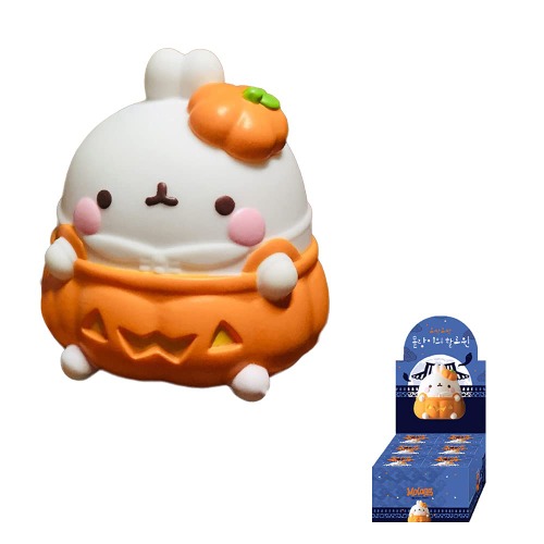 Molang Halloween Speciale Serie 2 Doos Speelgoed Blind Box Leuke Collectible Figuur Actie Model Meisje Verjaardag Verrassing Willekeurige Blinde Tassen Kamer Desktop Decoratie (6 Pack)