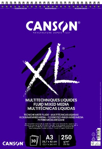 Canson Xl Mix-Media Block, 300 g/m2, DIN A4, Wit, 30 Vellen / A3 € 12,44 (€ 0,41 / stuk)