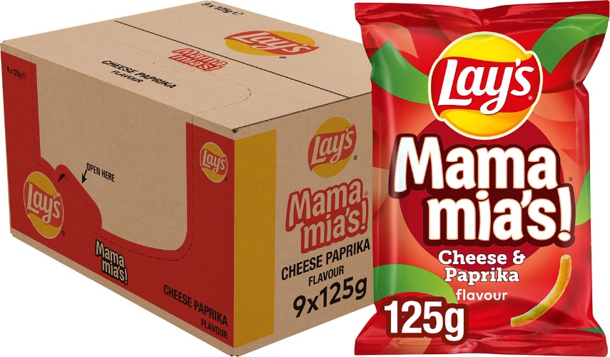 Lay's Mama Mia's Chips, 9 x 125 g