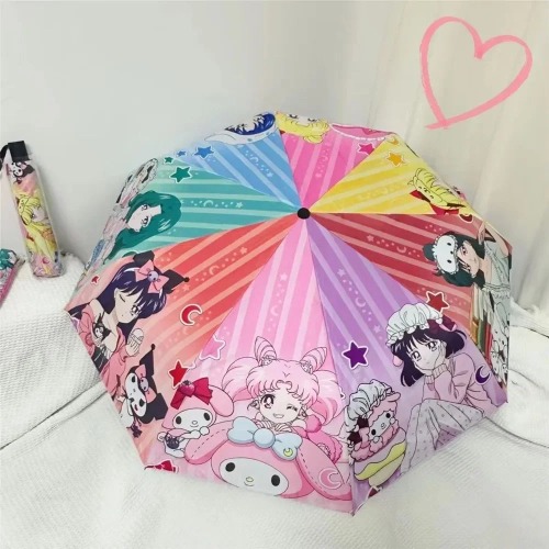 Magical Girl Rainbow Umbrella | Manual Open & Close