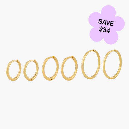 Slim Hoops Set | Gold