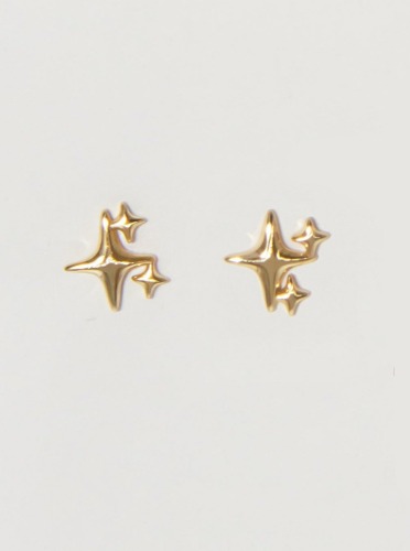 Sparkle Stud Earrings | Gold