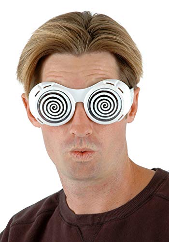 elope White Hypno Retro Style Goggles for Adults and Kids