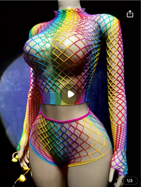 1 sett kvinner regnbuefisknet cover up hule ut design - Temu Norway