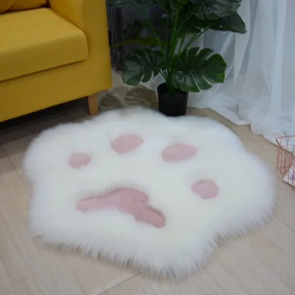 21.05US $ 19% OFF|Cute Cat Paw Pattern Soft Plush Carpet Home Sofa Coffee Table Floor Mat Bedroom Bedside Decorative Carpet - Rug - AliExpress