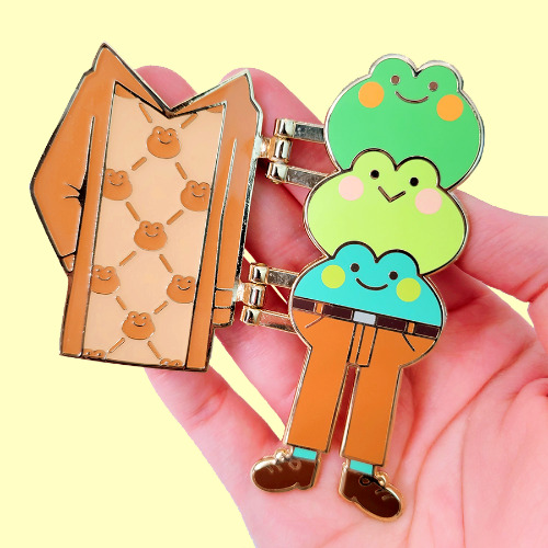 Trenchcoat Frog Enamel Pin | Trenchcoat Frog Seconds