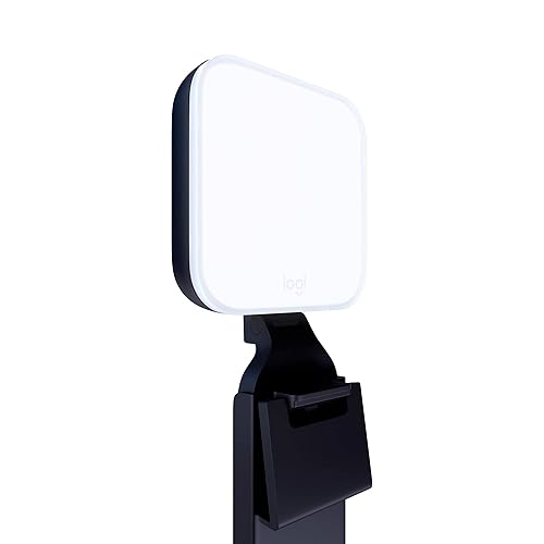 Logitech for Creators Litra Glow Premium LED Streaming Light with TrueSoft, adjustable monitor mount, brightness & color temp settings, desktop app control for PC/Mac - Graphite - Litra Glow