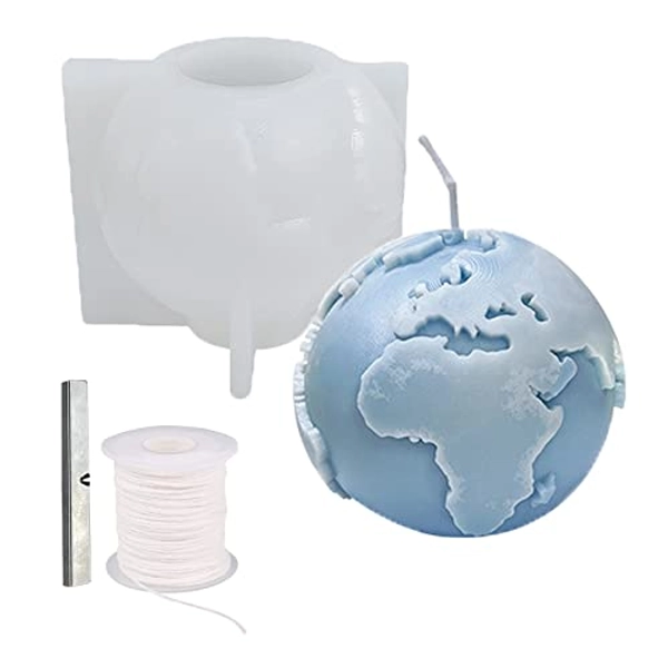 Silikonform 3D DIY Silikon Erdkerzenformen Zum Gießen Die Kerze Als Bastel Ornamente Partybeleuchtung Und Heimdekorationen Packung