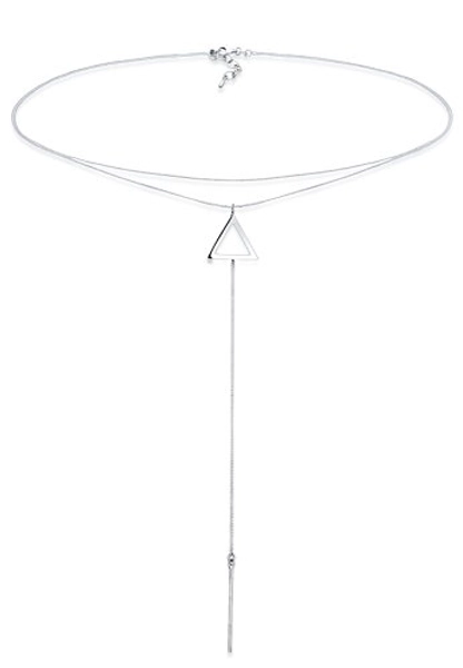 Elli Halskette Damen Choker Y-Kette Dreieck Geo Look in 925 Sterling Silber