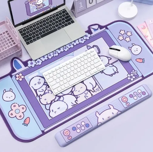 Mousepad coelhinho + descanso pra pulso