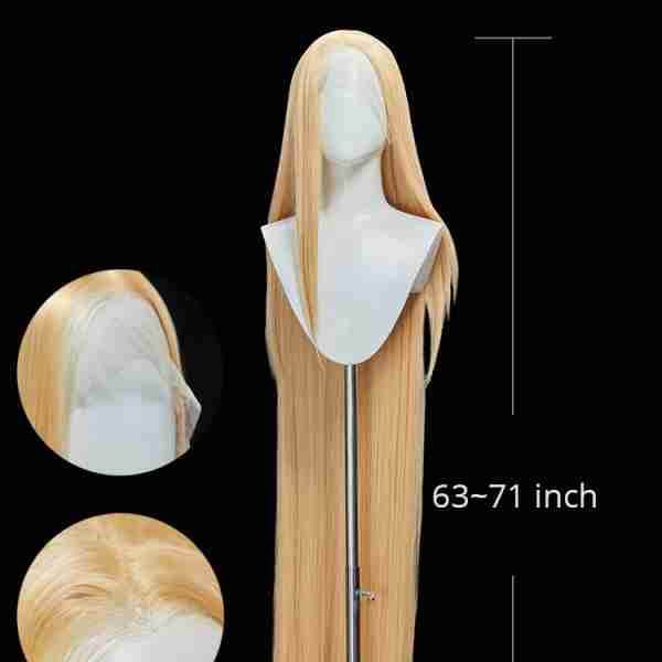 The Long Hair Princess Cosplay Perruque blonde extra longue en dentelle