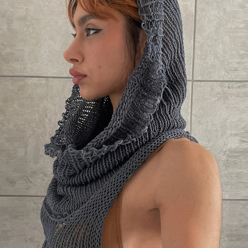 Pull à capuche uni sexy, pull décontracté sans manches, hauts décontractés pour l'automne et l'hiver, vêtements pour femmes