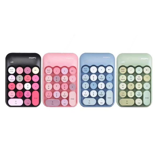 Pastel Cute Wireless Numeric Keypad USB Mini Number Keyboard Kawaii Desk Decor - Pink