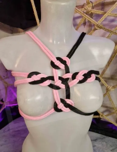Double Coin Crossover Shibari style Ropekini Hishi Karada bikini rope dress top OR bottom