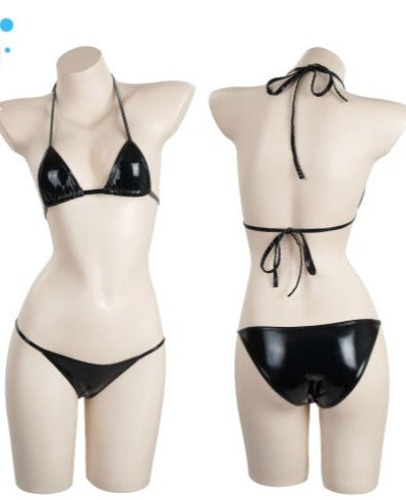 Soul Snatch | Parts: "So Shiny" Patent Leather Bikini - One size / Black Medium