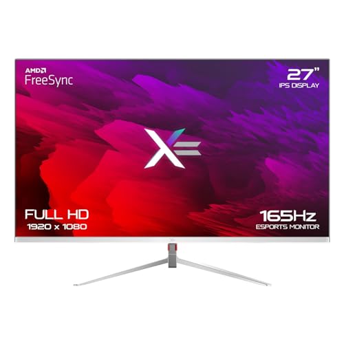 X= XPRO27IPS-W Pro Esports 27" IPS 1080p 165Hz 1ms FreeSync/G-Sync Compatible DP HDMI White Gaming Monitor - 27 Inch IPS 165Hz - FLAT - NO SPEAKERS - WHITE - 1080p