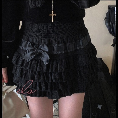 Angel Cake Skirt - Black