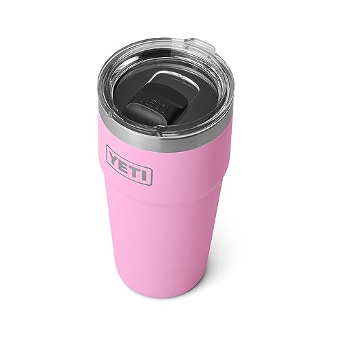 YETI Rambler Stackable Pint, Vacuum Insulated, Stainless Steel with MagSlider Lid, Power Pink - Power Pink