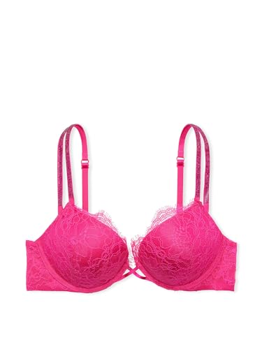 Victoria's Secret Bombshell Push Up Bra, Adds 2 Cups, Double Shine Strap, Bras for Women (32A-38DDD) - 36DDD - Forever Pink