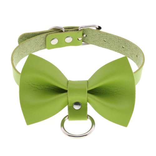 Goth Neck Strap with Bowknot - Green