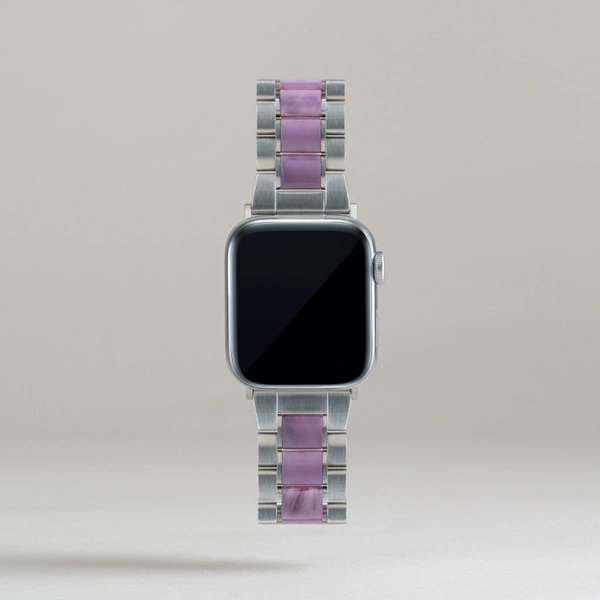 Stainless Steel Apple Watch Band | Band in Stainless Steel & Orchid for Case Sizes 38-41mm