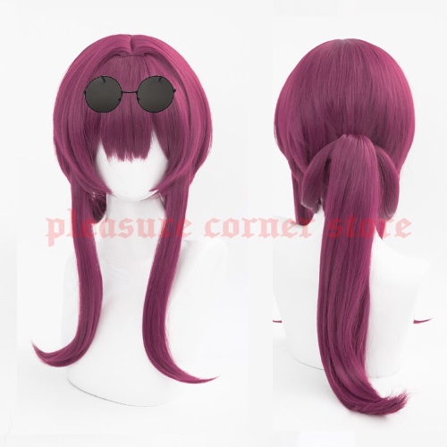 Honkai Star Rail Game Kafka Cosplay Wig Rose Purple Heat Resistant Synthetic Cosplay Wigs Simulated Scalp Kafka Wigs Cosplay