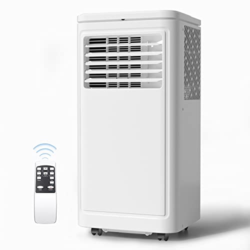 Joy Pebble Portable Air Conditioner 7900 BTU, 3in1 Portable AC with Dehumidifier & Fan, cooling for Room up to 350 sq. ft, ECO Mode, 2 Fan Speeds, 24H Timer, Remote Control - 7900BTU