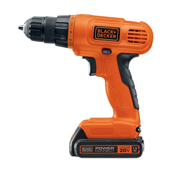 BLACK+DECKER 20V MAX* POWERECONNECT Cordless Drill/Driver + 30 pc. Kit (LD120VA) - Drill/Driver & Accessories Only