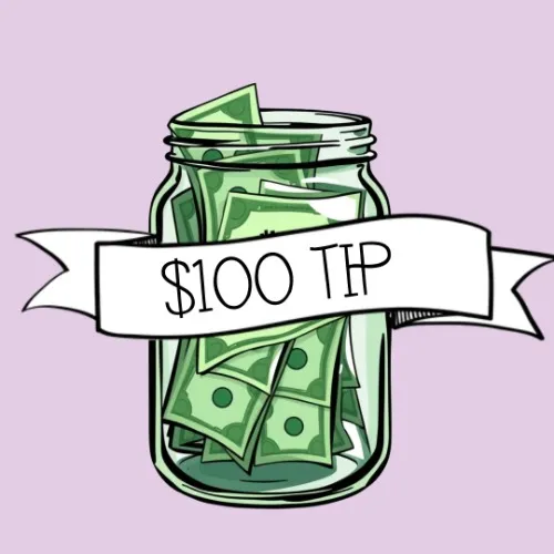 $100 Tip