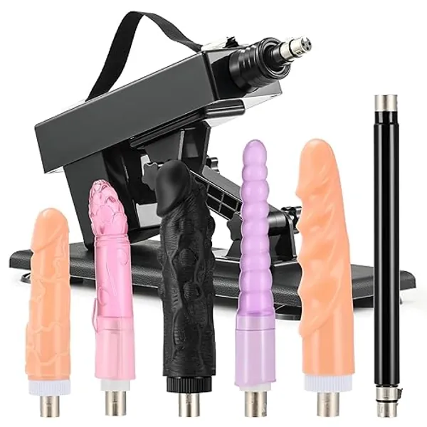 SENSUA Automatic Sex Machine, Thrusting Dildo Machine with 6 Attachments & 3XLR Connector for Women Men, Adjustable Adult Sex Toys Love Machine for Vaginal Anal Massage Masturbation