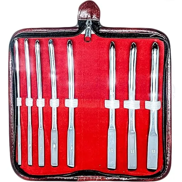 SURGICAL ONLINE 8 Hegar Dilator Sounds Set 7.5inch Single Ended Instrument (Single Ended)