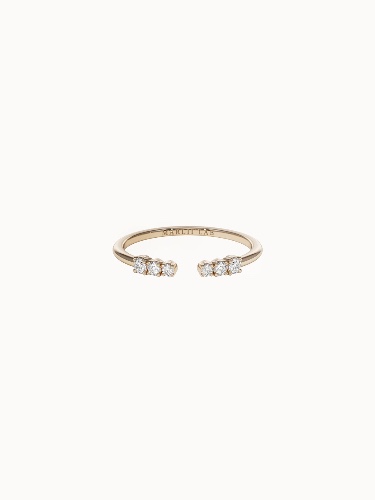 Multi-Diamond Open Ring - Yellow Gold - M 1/2 (US 6.75)