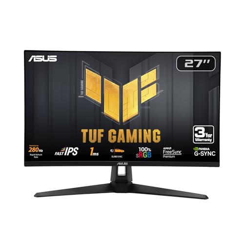 ASUS 27" 1080P 280Hz 1ms HDR Gaming Monitor with Freesync and G-SYNC - VG279QM1A - 27" FHD 280Hz G-SYNC