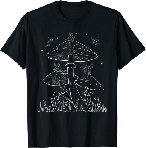 Fairycore Aesthetic Fairy Core Grunge Mushroom Fairies T-Shirt