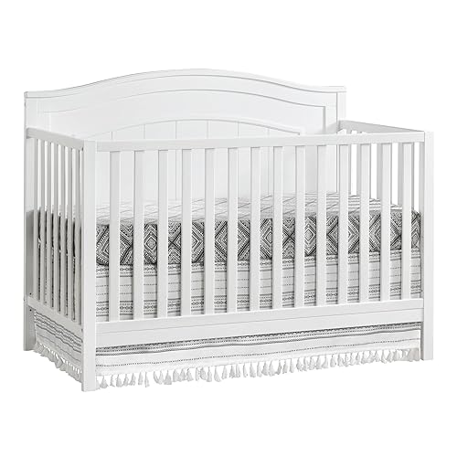 Oxford Baby North Bay 4-in-1 Convertible Crib, Snow White, GreenGuard Gold Certified - Snow White