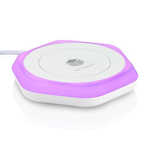 Coffee Mug Warmer: Smart Beverage Heating Plate Candle Wax Cup Warmer Electric Thermostat Coaster for Hot Coffee Milk Tea Water Cocoa Desk Home Office Use Christmas Birthday Gift Auto Shut Off White - R1 White