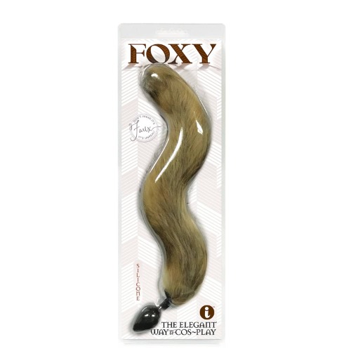 Foxy Fox Tail Silicone Butt Plug - Gold