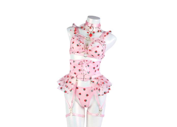 Catzo Strawberry full set lux (with corset, mittens and stockings)