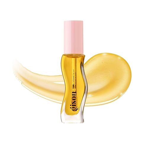 Gisou Honey Infused Hydrating Lip Oil, Nourishing Lip Moisturizer for Dry Lips, High Shine, Smooth Finish, Clear Golden Glow Shade, Fresh Honey Scent, Honey Gold, 8ml - Honey Gold