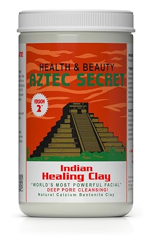 Aztec Secret – Indian Healing Clay 2 lb – Deep Pore Cleansing Facial & Body Mask – The Original 100% Natural Calcium Bentonite Clay – New Version 2 - 32 Ounce (Pack of 1)