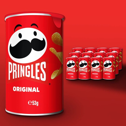 Kellogg's Pringles Original Stacked Potato Chips, 12 Pack (12 x 53g)