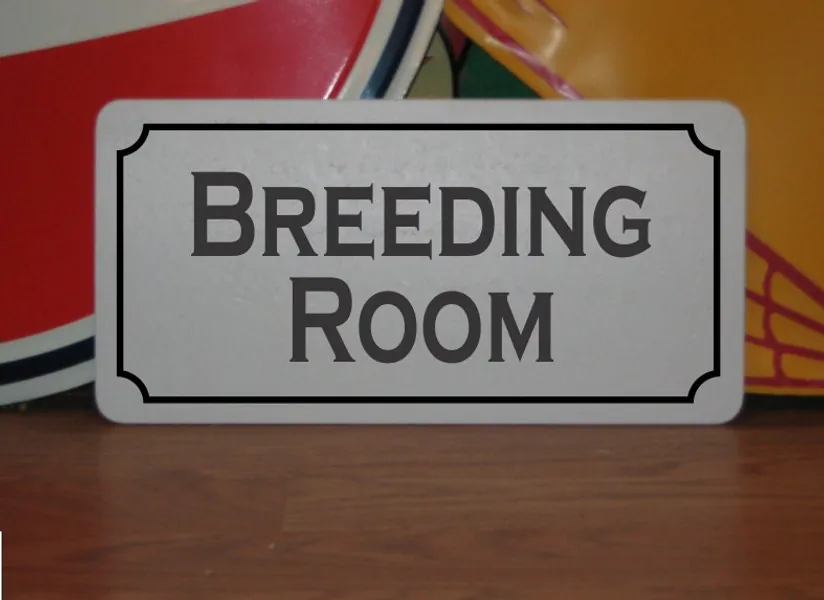 Breeding Room Metal Sign Bdsm S&M Sex Decor Mistress Master Sub Dom