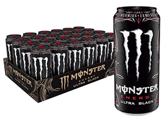Monster Energy Drink and Reign Energy Drink 12 Pack Big 500ml Bottles. Mix and Match Flavors** (Ultra Black) - ultra black - 500 ml (Pack of 12)